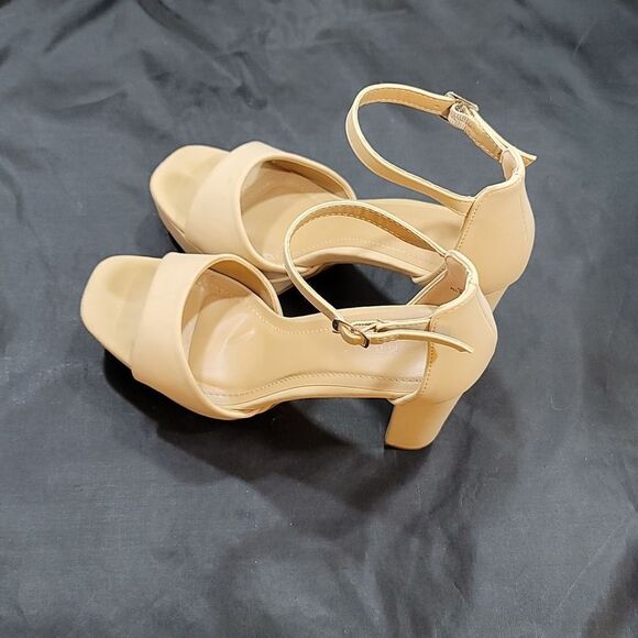 BOMBOO COMPOSED-27 PLASFORM PEEP TOE CHUNKY HEEL LADIES SANDAL - Picture 11 of 15